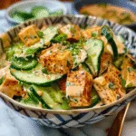 Easy Creamy Asian Cucumber Salad with Crispy Tofu 3 Easy Creamy Asian Cucumber Salad with Crispy Tofu