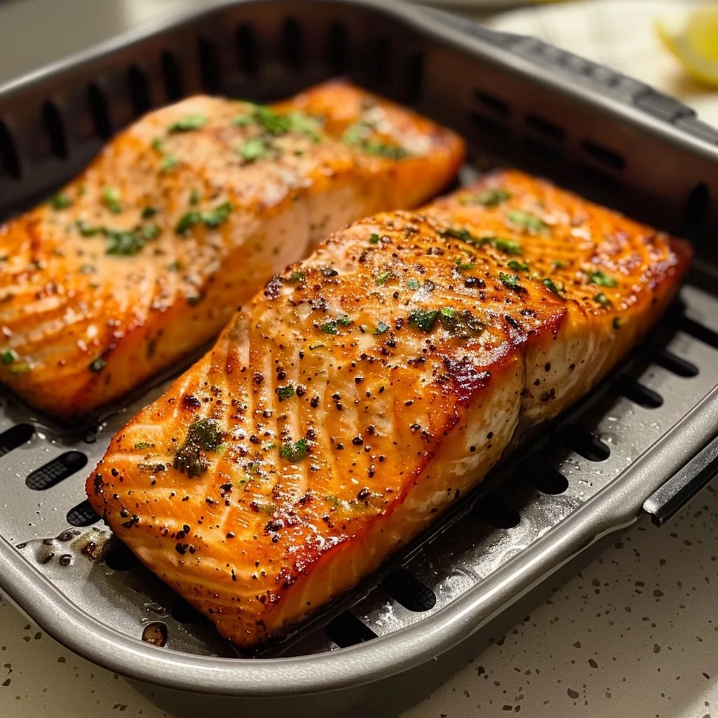 Home 42 Air Fryer Salmon with Garlic-Paprika Crust
