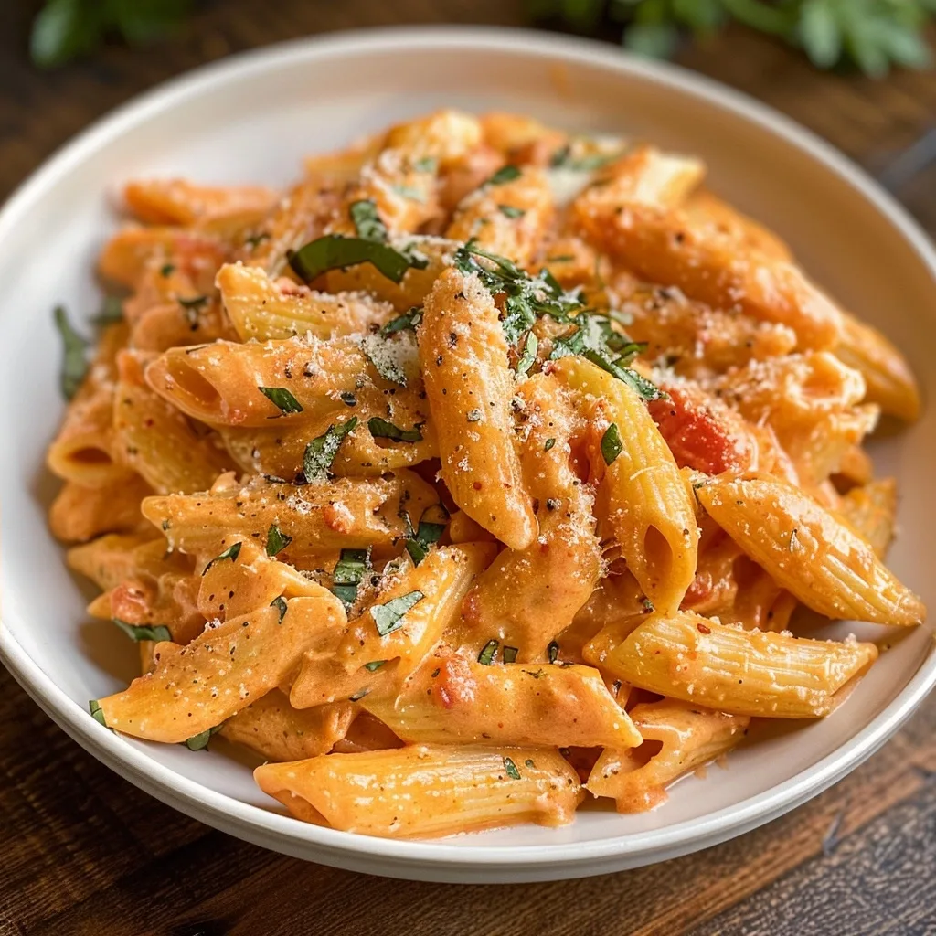Home 44 Creamy Tomato Pasta with Parmesan