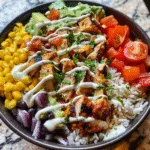 Chicken Taco Bowls with Spiced Chicken and Toppings 3 Chicken Taco Bowls with Spiced Chicken and Toppings