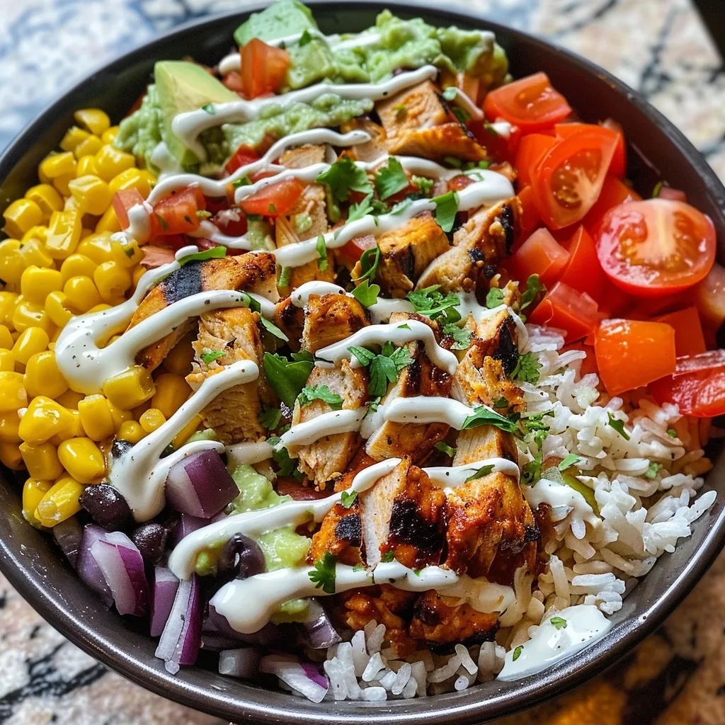 Home 30 Chicken Taco Bowls with Spiced Chicken and Toppings