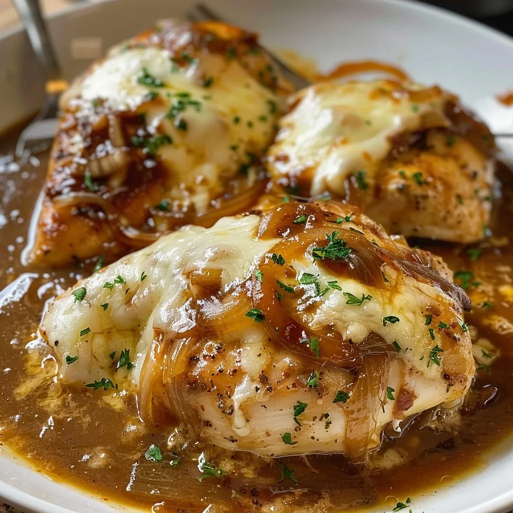 Home 43 French Onion Chicken Made with Cheese and Herbs