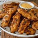 Chicken Tenders with Honey Glaze and Parmesan 3 Chicken Tenders with Honey Glaze and Parmesan