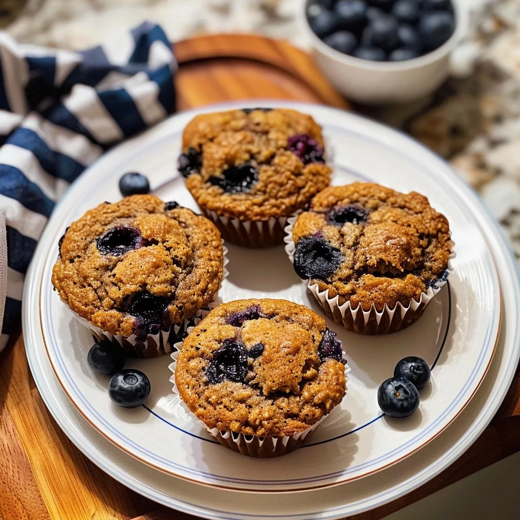 Home 40 High-fiber blueberry bran muffins for healthy breakfast
