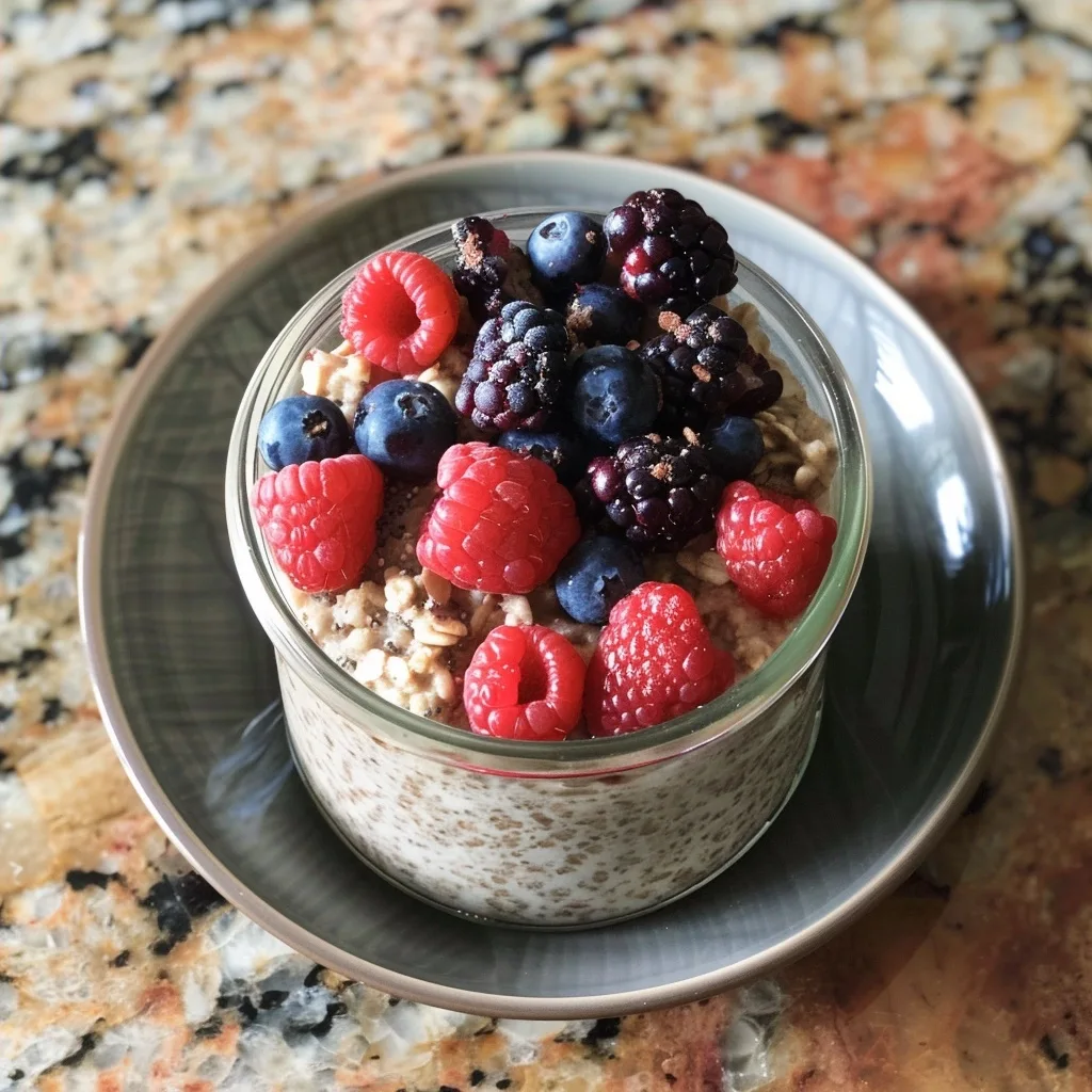 Home 30 Steel-cut oats with berries & flaxseed for breakfast