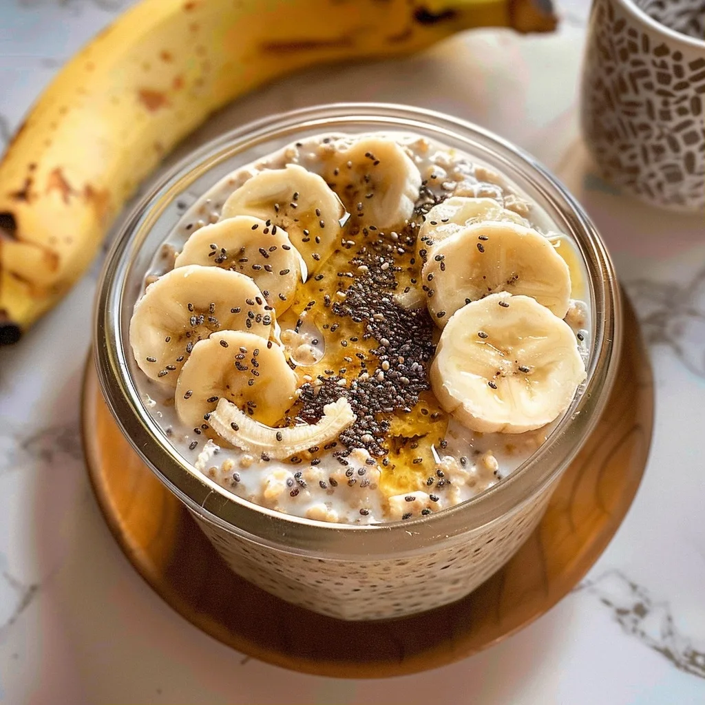 Home 61 Overnight oats with banana & chia for busy breakfasts