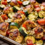 Sheet Pan Mediterranean Chicken & Zucchini Dinner 3 Sheet Pan Mediterranean Chicken & Zucchini Dinner