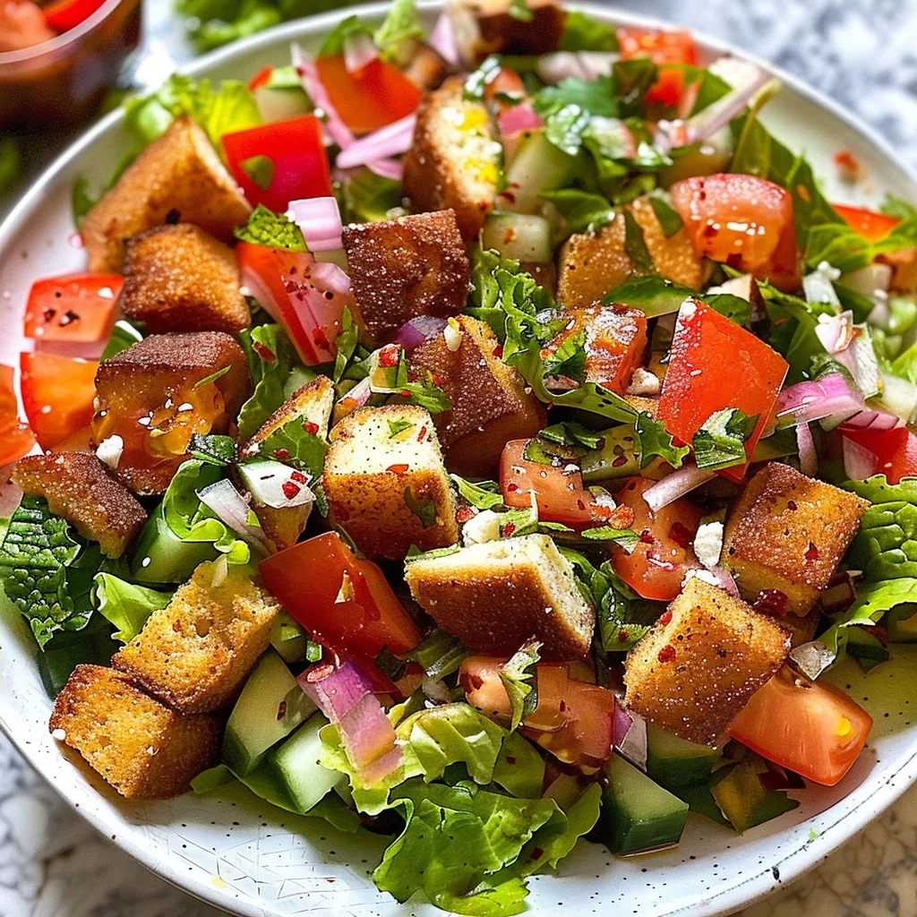 Home 45 Fattoush salad is a refreshing Middle Eastern classic