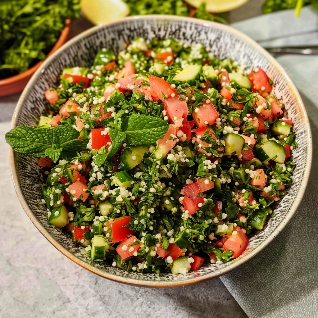 Home 44 Tabbouleh with fresh mint: A Refreshing Mediterranean Classic