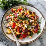Chickpea & roasted pepper salad for simple meals 3 Chickpea & roasted pepper salad for simple meals