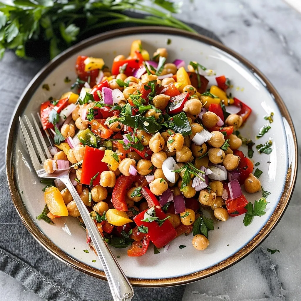 Home 43 Chickpea & roasted pepper salad for simple meals