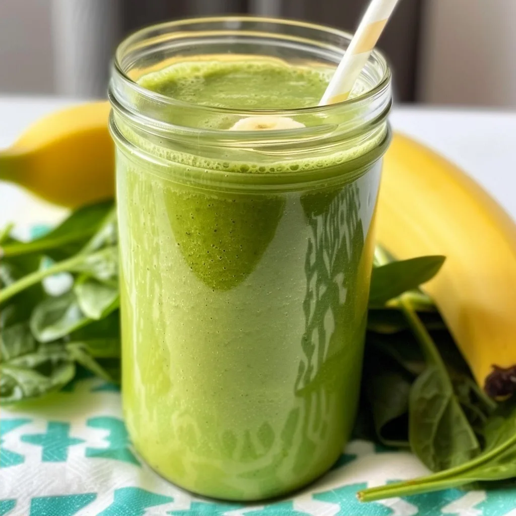 25+ Energizing Smoothie Recipes: The Ultimate Guide to Nutrient-Packed Blends for Every Need 2 Spinach banana green smoothie for health and energy