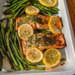 Lemon herb salmon & green beans sheet pan dinner 3 Lemon herb salmon & green beans sheet pan dinner