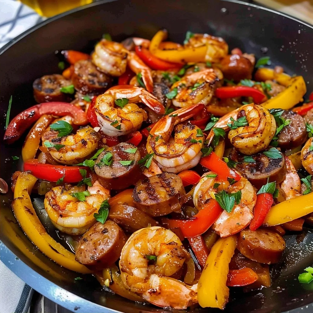 20 Quick & Healthy Sheet Pan Seafood Recipes for Busy Weeknights 5 Cajun Shrimp & Sausage With Peppers Recipe